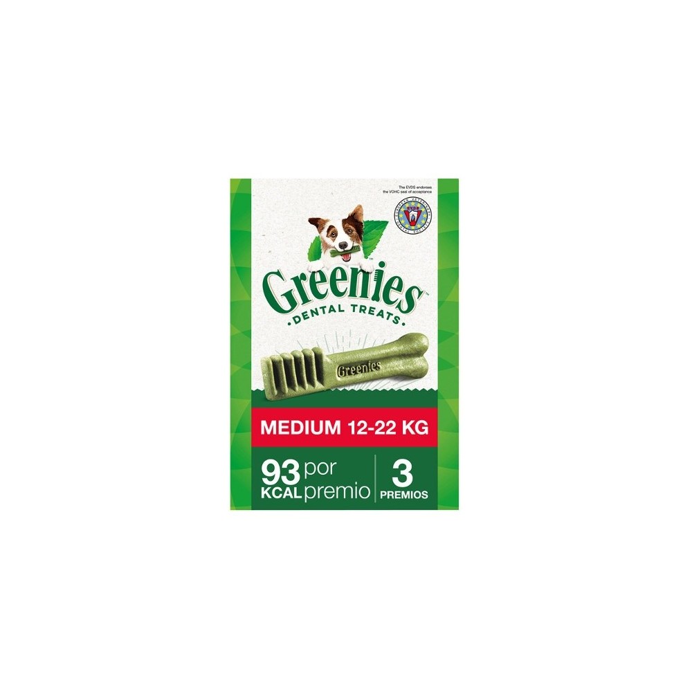 GREENIES MEDIUM PERROS 11 A 22 KG  12UNIDADES