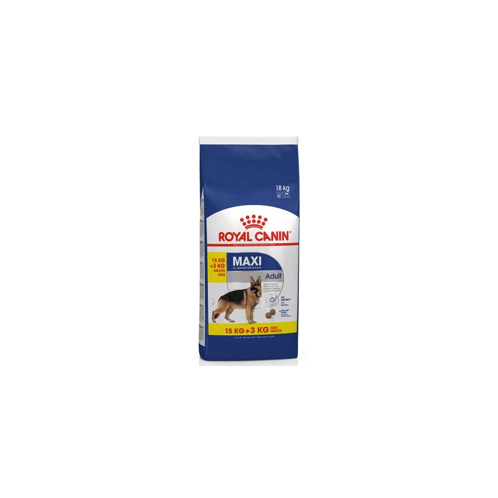 Royal Canin Maxi Adult 15 + 3kg GRATIS