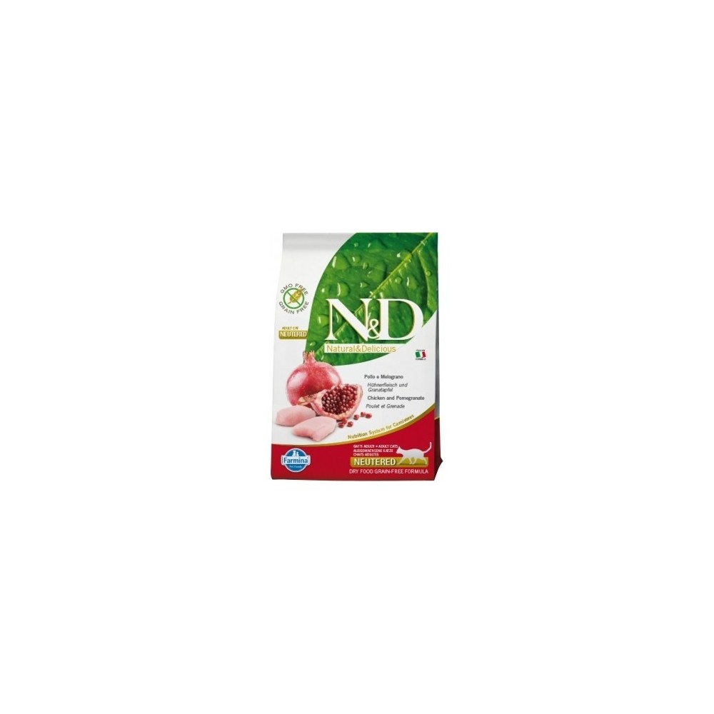 Farmina Natural and Delicious Grain Free Cat Neutered Pollo y Granada 10 kg