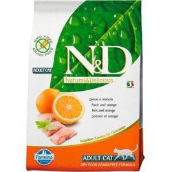 Farmina NATURAL & DELICIUS  Grain Free Adult Cat Pescado y Naranja 10 KG