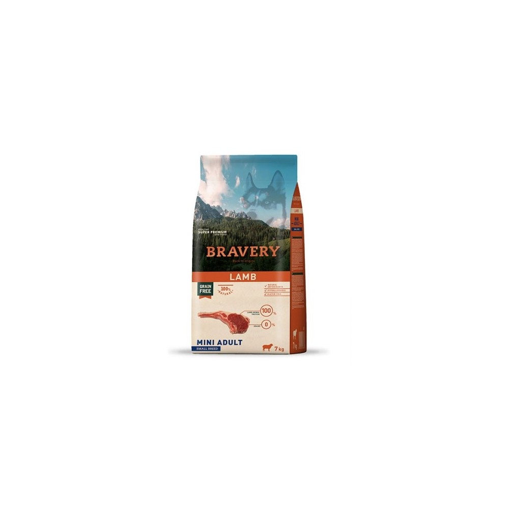 BRAVERY GRAIN FREE CORDERO RAZAS MINI 7 kg