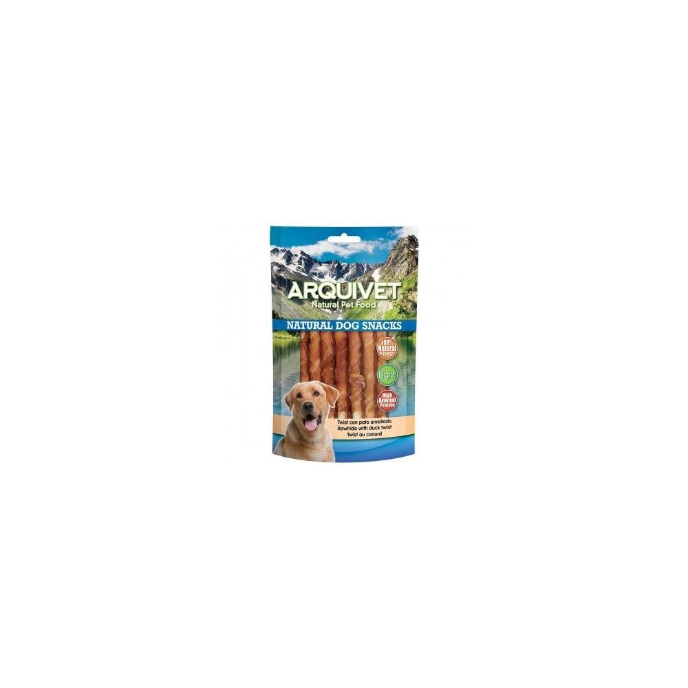 Arquivet Twist con pato enrollado - 13cm Natural Dog Snacks 1 kg