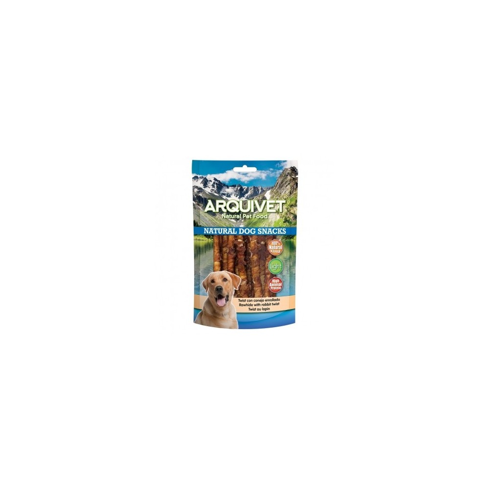 Arquivet Twist con conejo enrollado Natural Dog Snacks 1 kg