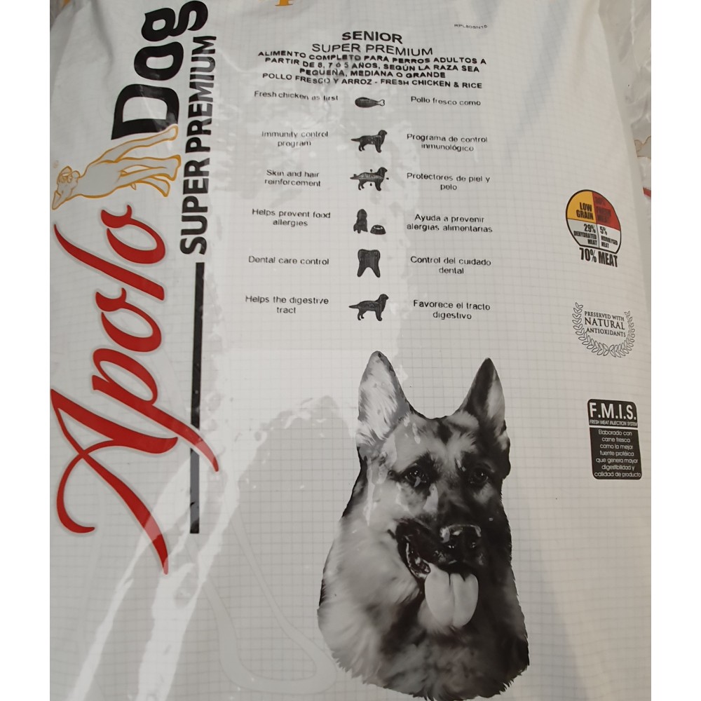 Apolo dog natural sénior 15 kg