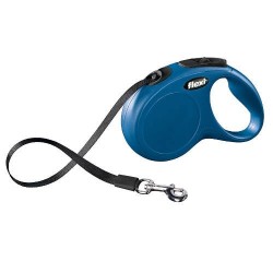 Flexi New Classic Compact correa extensible de cinta para perros Color Azul