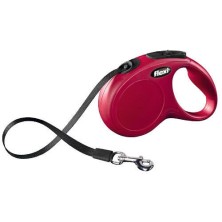 Flexi New Classic Compact correa extensible de cinta para perros Color Rojo