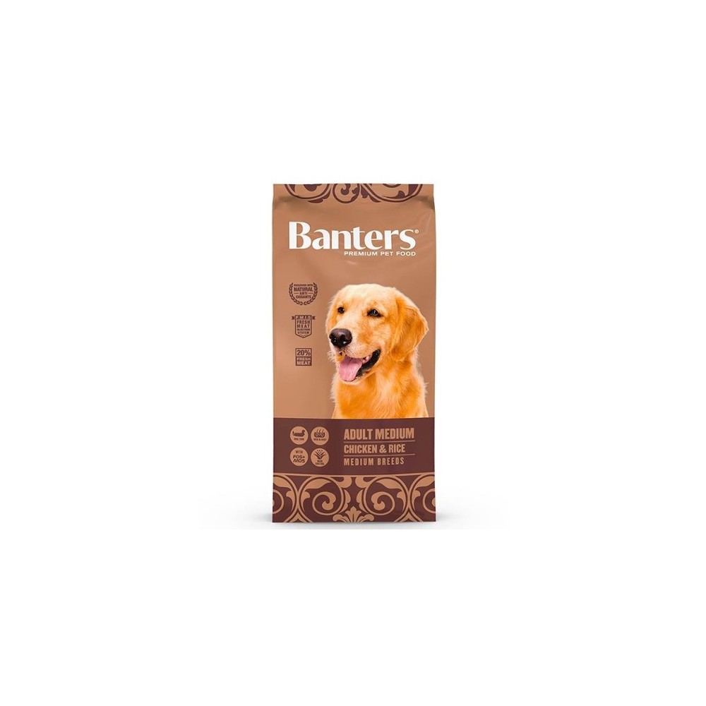 Banters Adult Medium Pollo para perros