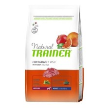 Natural Trainer Adult Medium con ternera, arroz y ginseng