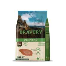 BRAVERY GRAIN FREE PUPPY POLLO   MEIUM & MAXI