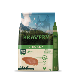 BRAVERY GRAIN FREE POLLO ADULTO    MEIUM & MAXI