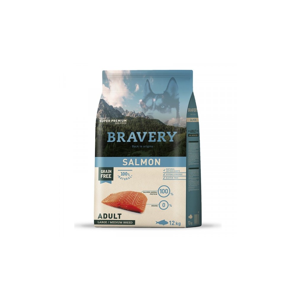 BRAVERY ADULT SALMON GRAIN FREE 12KG