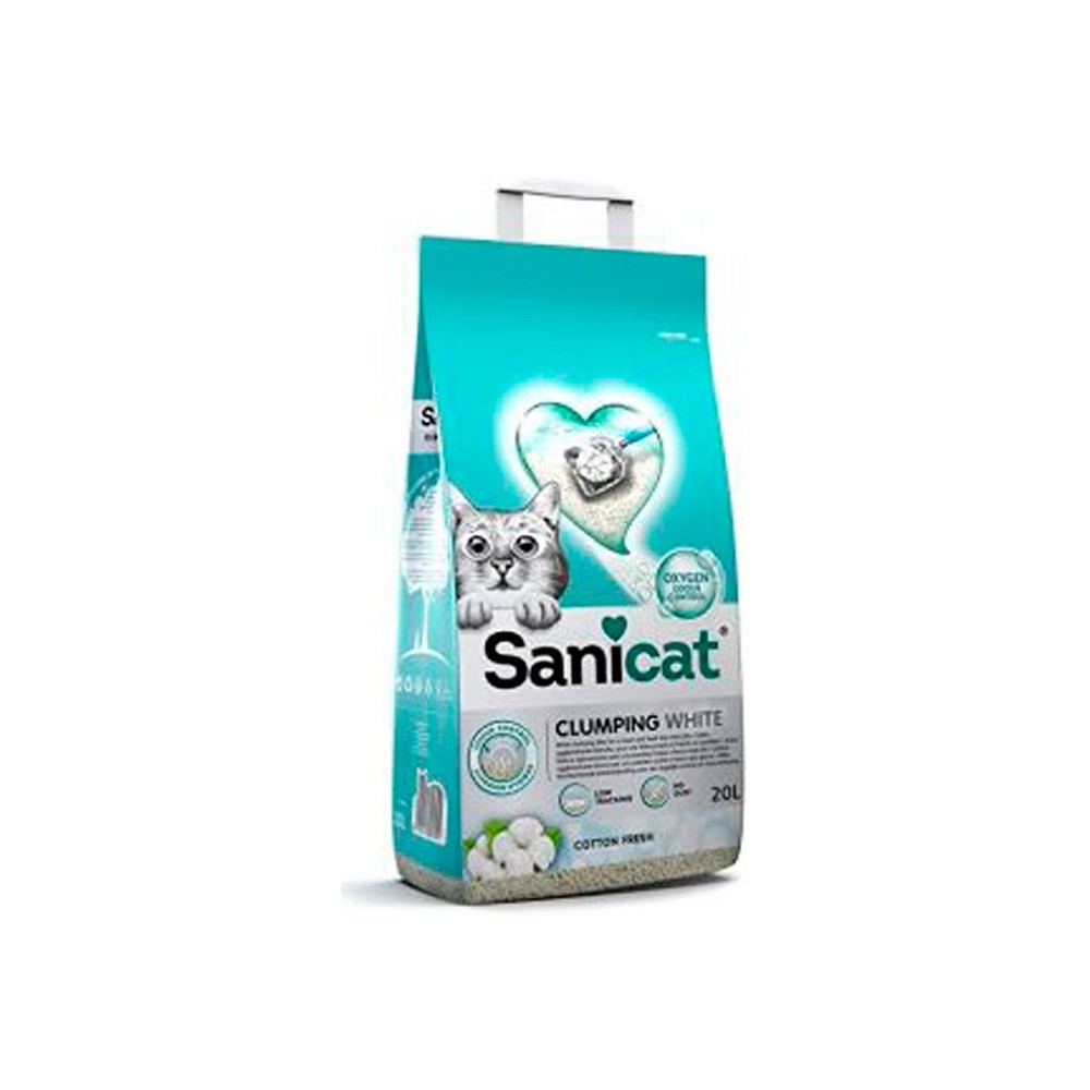 Sanicat Arena Aglomerante Absorbente White Cotton Fresh 20 L