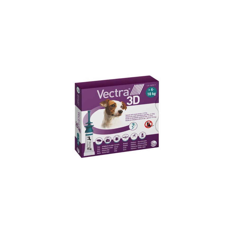 Vectra 3D pipetas para perros 4-10 kg
