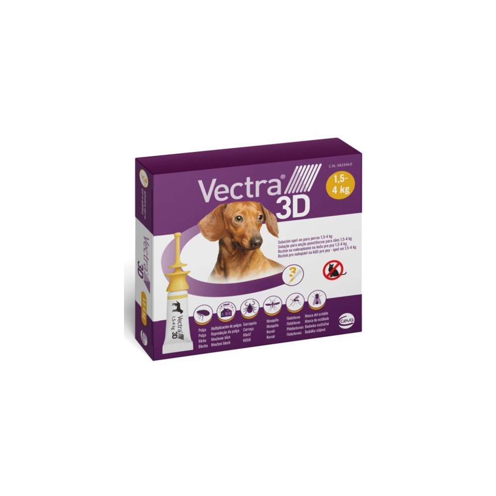 Vectra 3D pipetas para perros 1,5-4 kg