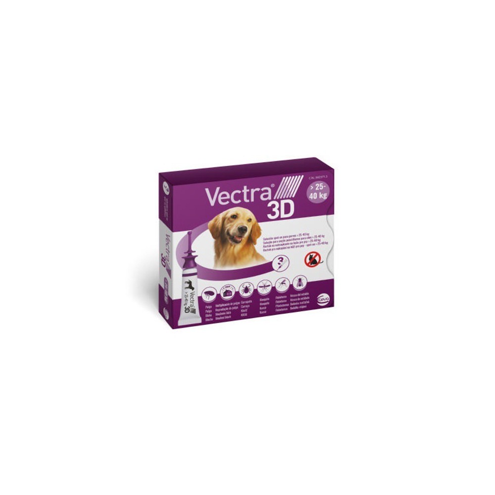 Consumir Cabaña Relámpago Vectra 3D pipetas para perros 25-40 kg - PiensosRaposo