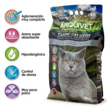 ARQUIVET Classic Cat Litter Sodium Bentonite Arena aglomerante para gatos 10 kg