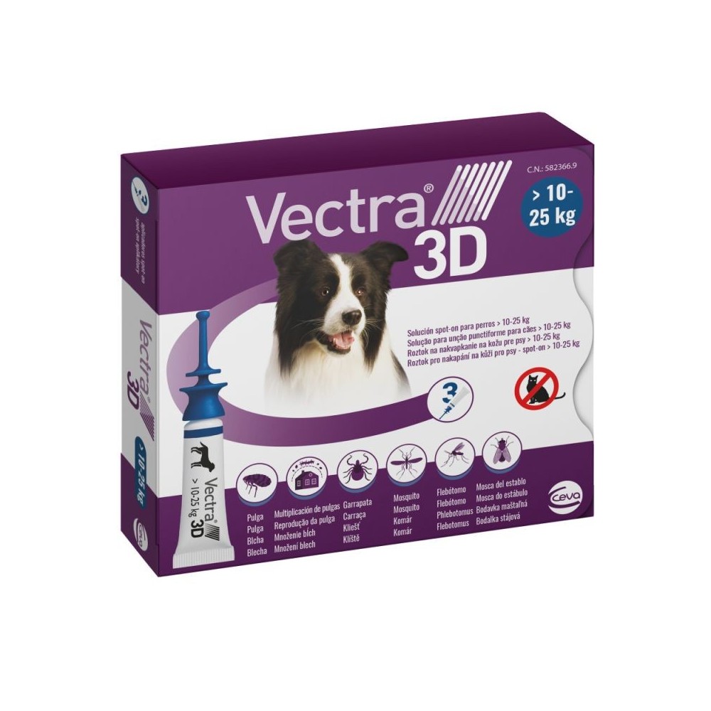 Vectra 3D pipetas para perros 10-25 kg