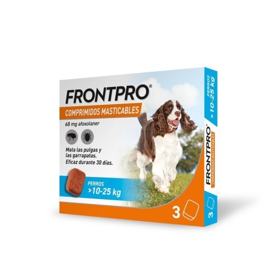 Frontpro 3 Comprimidos Masticables para Perros 10-25 KG