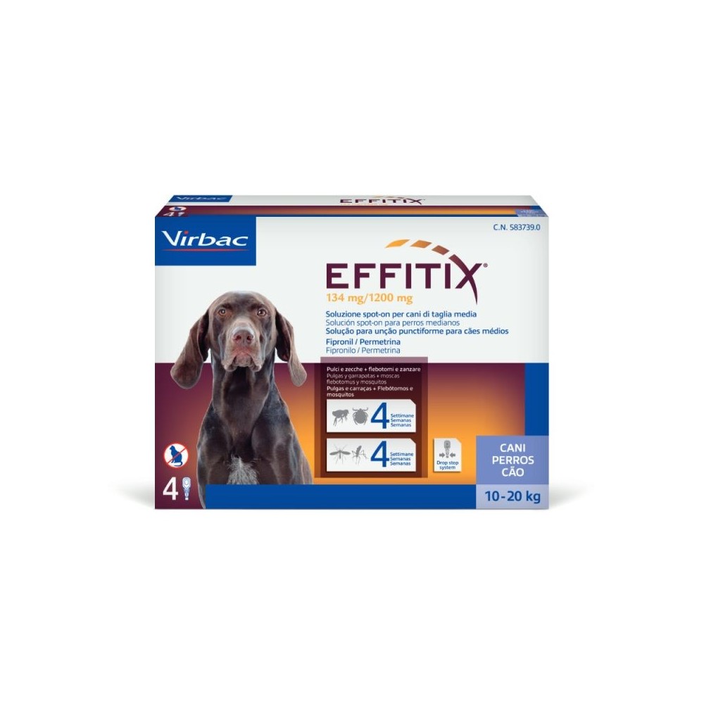 EFFITIX ANTIPARASITARIO EN PIPETAS PARA PERROS