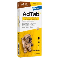 AdTab Comprimidos Masticables Antiparasitarios Para Perros 1,3-2,5Kg