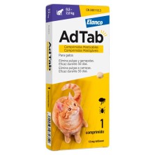 AdTab Comprimidos Masticables Antiparasitarios Para Gatos 0,5-2Kg