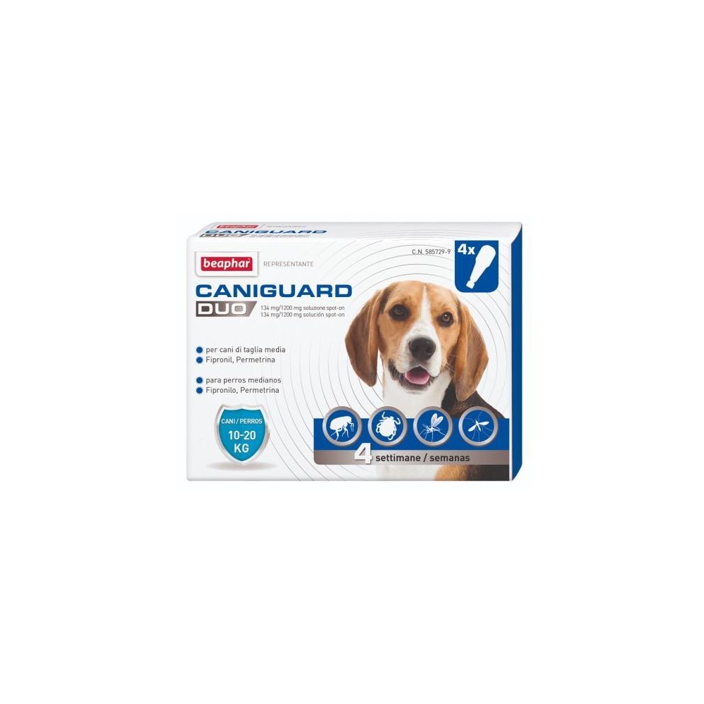 Beaphar Pipetas Caniguard Duo para Perros de 10-20 Kg