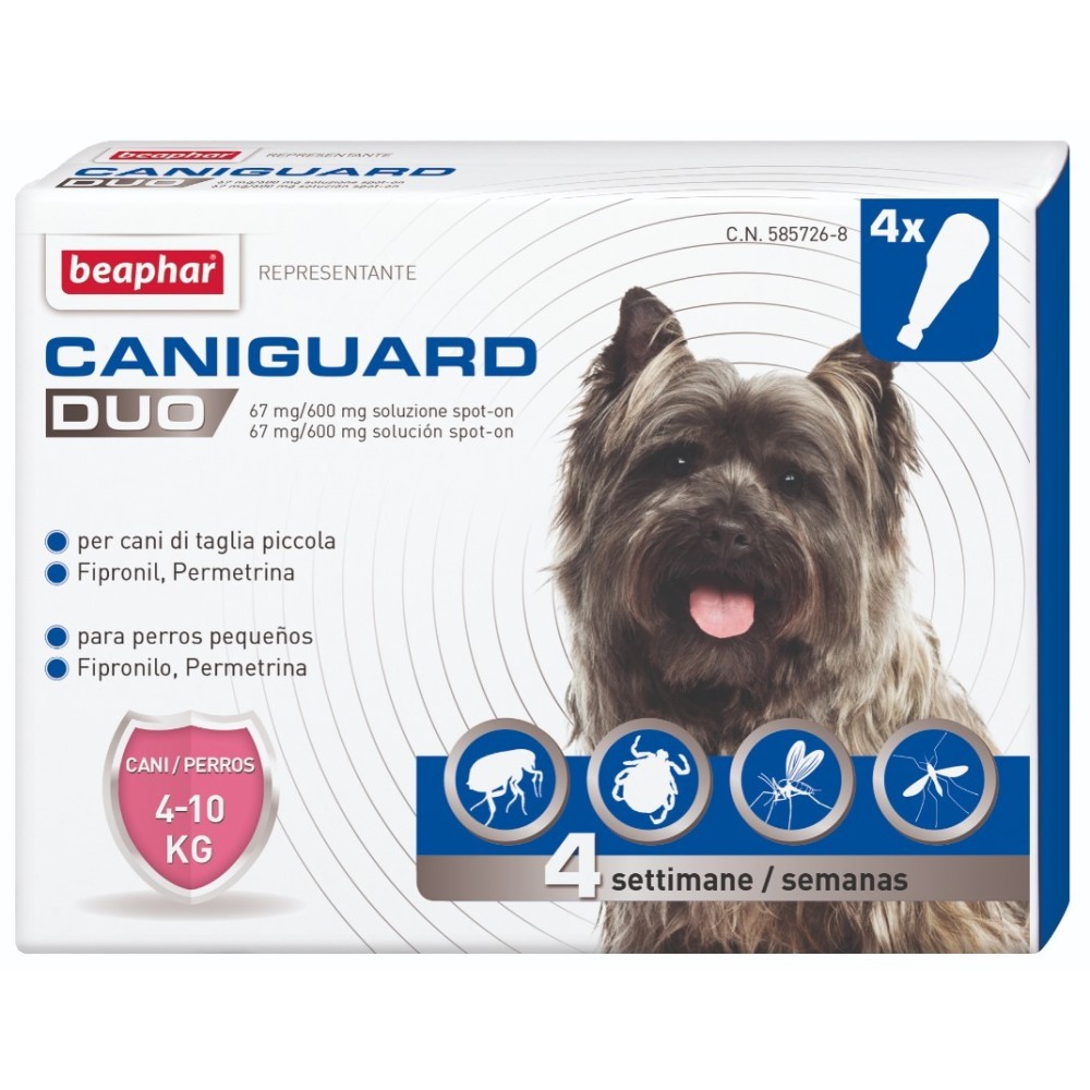 Beaphar Pipetas Caniguard Duo para Perros de 4-10 Kg