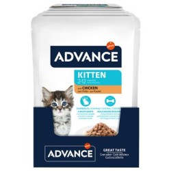 ADVANCE KITTEN SOBRES SABOR A POLLO 12X85 GR