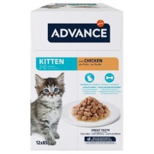 ADVANCE KITTEN SOBRES SABOR A POLLO 12X85 GR