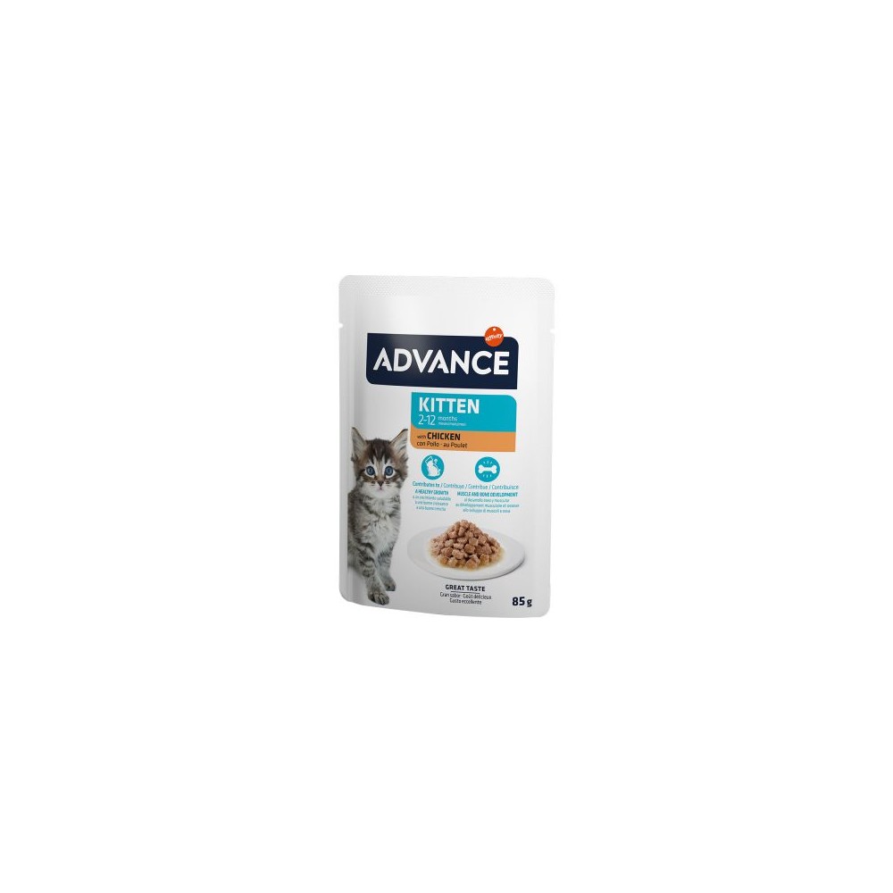 ADVANCE KITTEN SOBRES SABOR A POLLO 12X85 GR