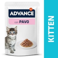 ADVANCE KITTEN SOBRES SABOR A PAVO 12X85G