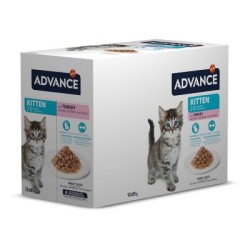 ADVANCE KITTEN SOBRES SABOR A PAVO 12X85G