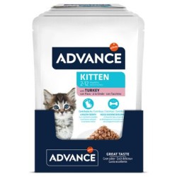 ADVANCE KITTEN SOBRES SABOR A PAVO 12X85G