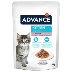 ADVANCE KITTEN (2-12 MESES) SOBRES SABOR A PAVO 12X85G