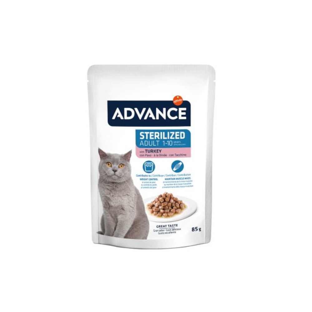 ADVANCE ADULT ESTERILIZADO (1-10 AÑOS) SABOR A PAVO 12X85G