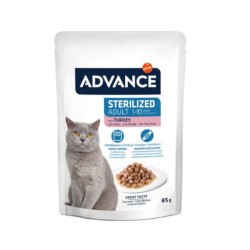 ADVANCE ADULT ESTERILIZADO (1-10 AÑOS) SABOR A PAVO 12X85G