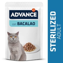 ADVANCE ADULT ESTERILIZADO (1-10 AÑOS) SABOR A BACALAO 12X85G