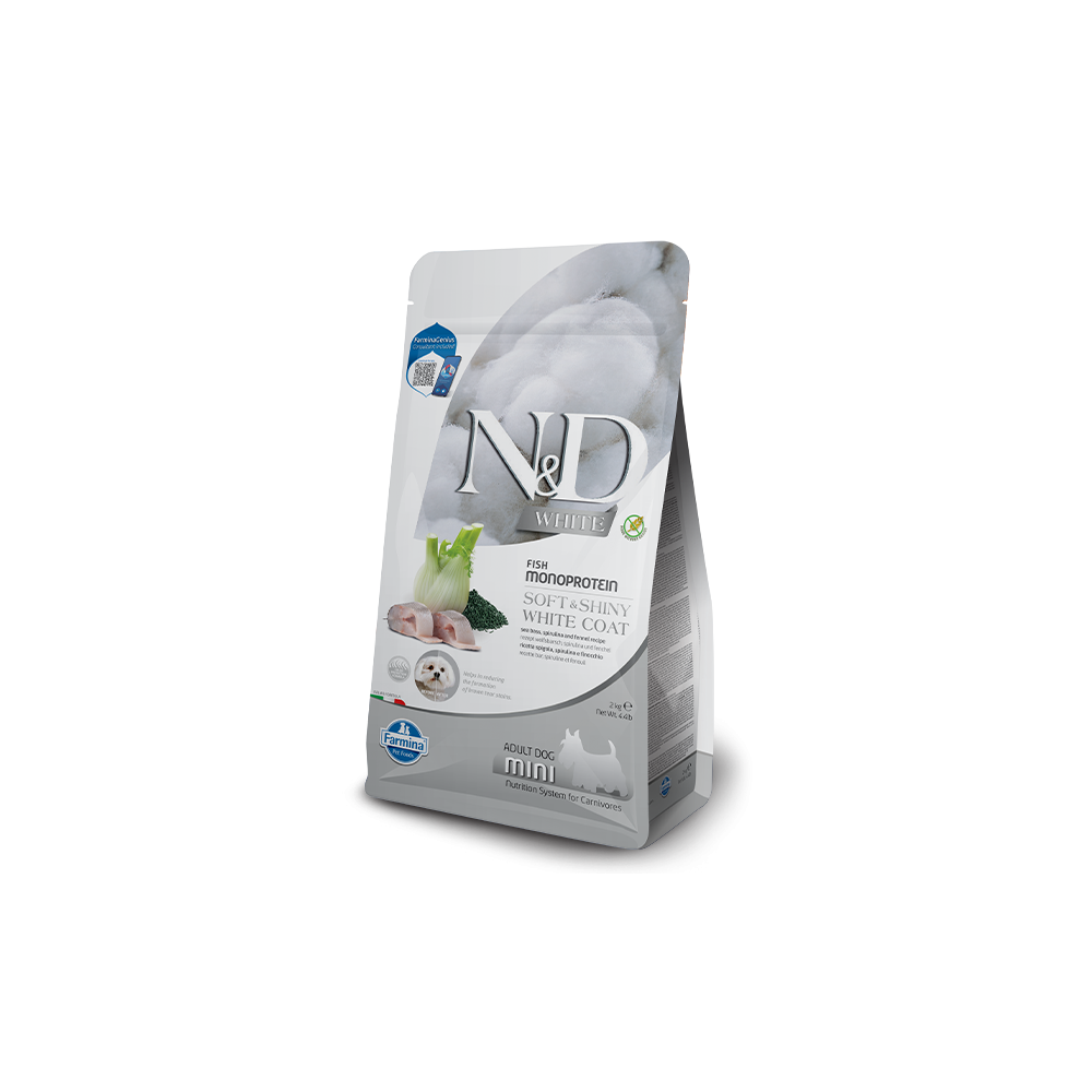 FARMINA ND WHITE DOG LUBINA SPIRULINA MINI