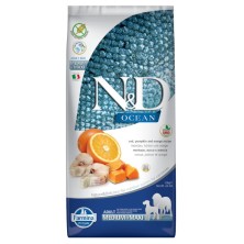 Farmina N&D Medium & Maxi Ocean sin cereales con bacalao, calabaza y naranja 12 kg