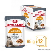 ROYAL CANIN HAIR AND SKIN EN SALSA PARA GATOS 12 SOBRES.