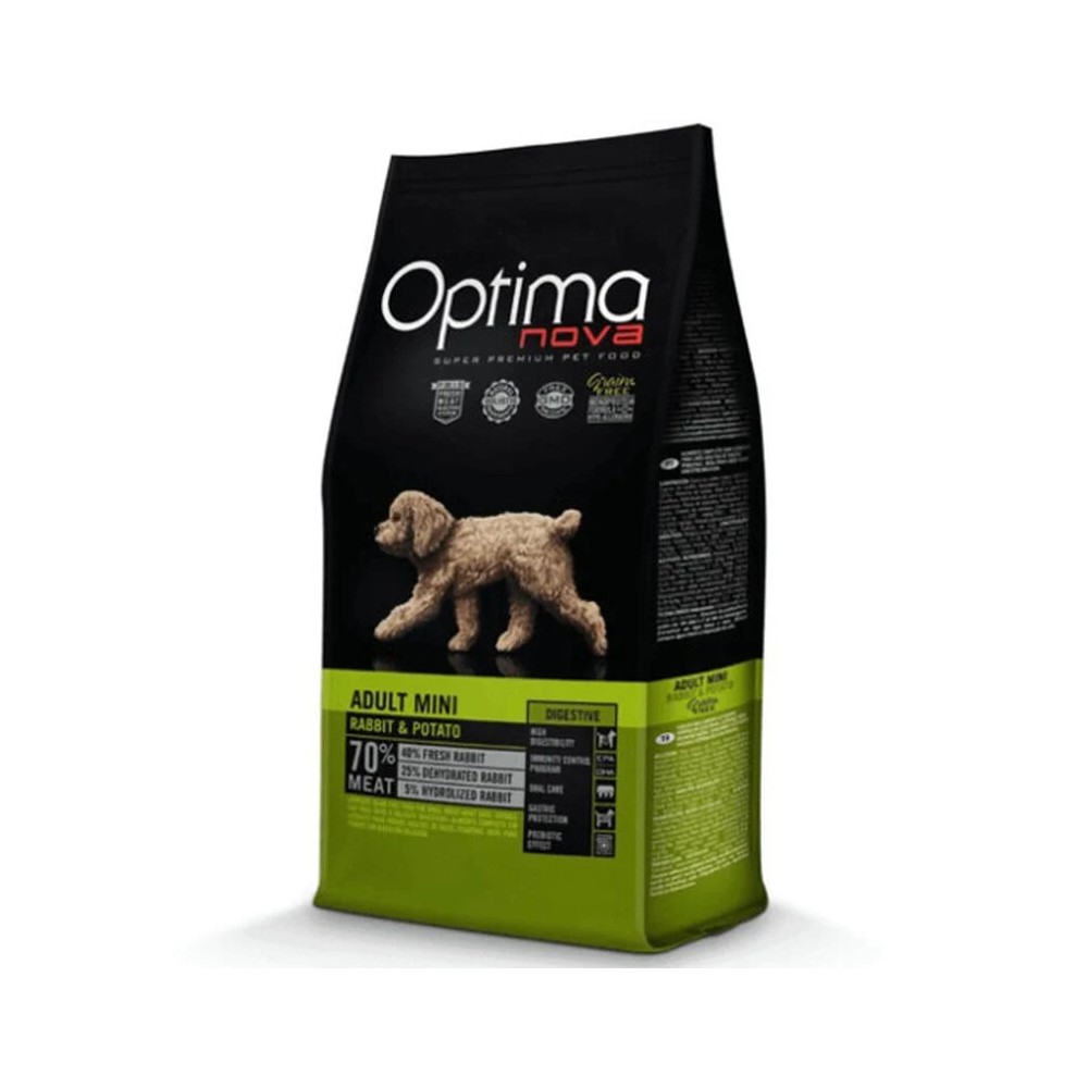 OPTIMA NOVA ADULT MINI DIGESTIVE CONEJO PIENSO PARA PERROS  6 kg