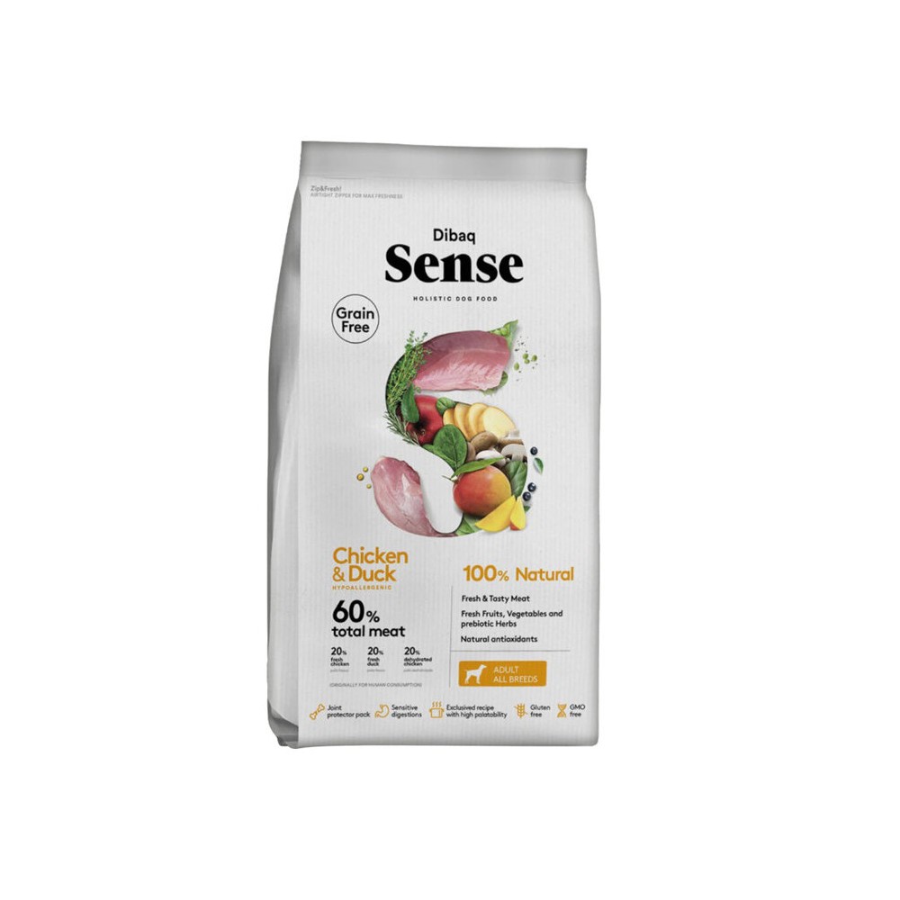 DIBAQ ADULT SENSE GRAIN FREE POLLO Y PATO PIENSO PARA PERROS