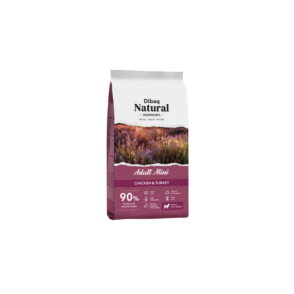 Dibaq Natural Moments Pollo y Pavo Adulto Mini 2 kg