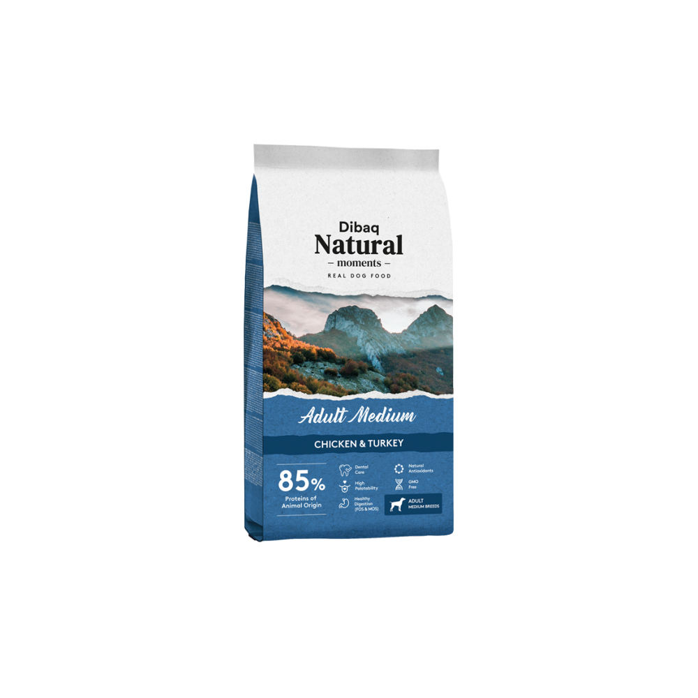 Dibaq Natural Moments Pollo y Pavo Adulto Medium