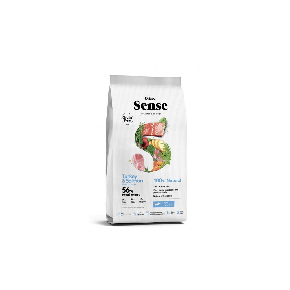 Dibaq Sense Grain Free Salmón y Pavo (Cachorro)