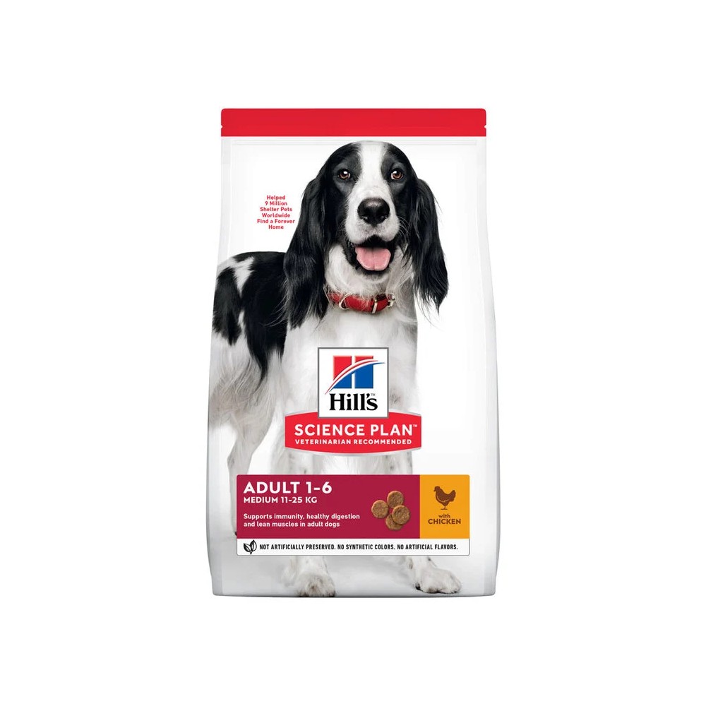 Hill's Science Plan Pienso de Pollo para Perros Raza Mediana 14 kg