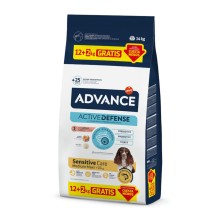 ADVANCE ADULT SENSITIVE     SALMON Y ARROZ   (((12+2kg  gratis )))