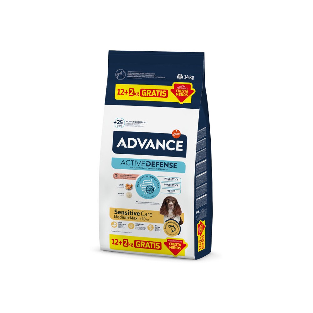 ADVANCE ADULT SENSITIVE     SALMON Y ARROZ   (((12+2kg  gratis )))