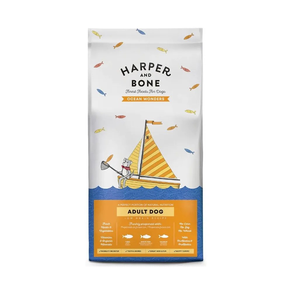 Harper and Bone Adult Med/Large Ocean Wonders Pienso para Perros