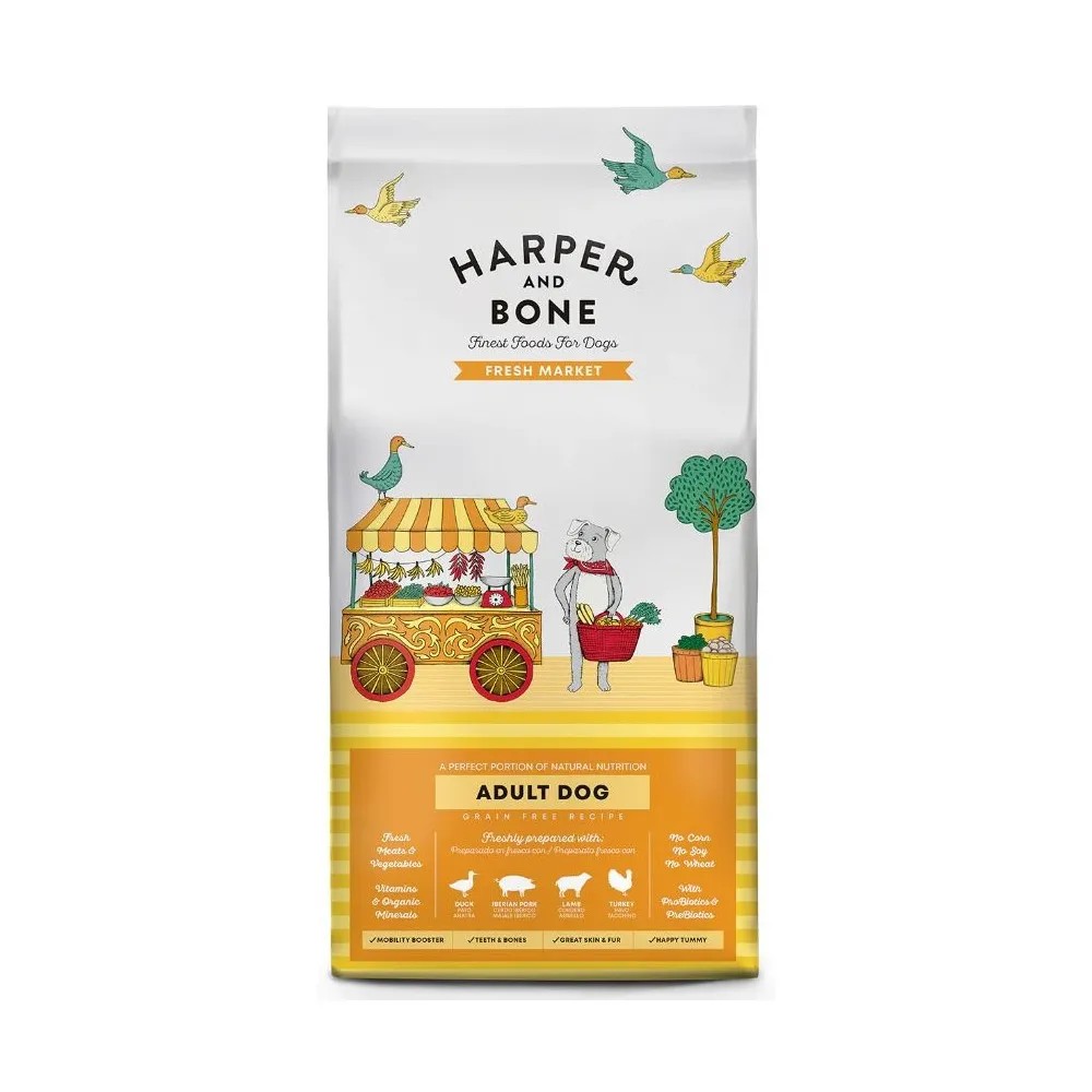 Harper and Bone Adult Med/Large Fresh Market Pienso para Perros